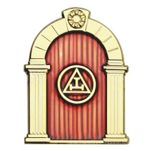 Emblema de metal Mason Freemason Red Insignias Masónica Pon de solapa masónica